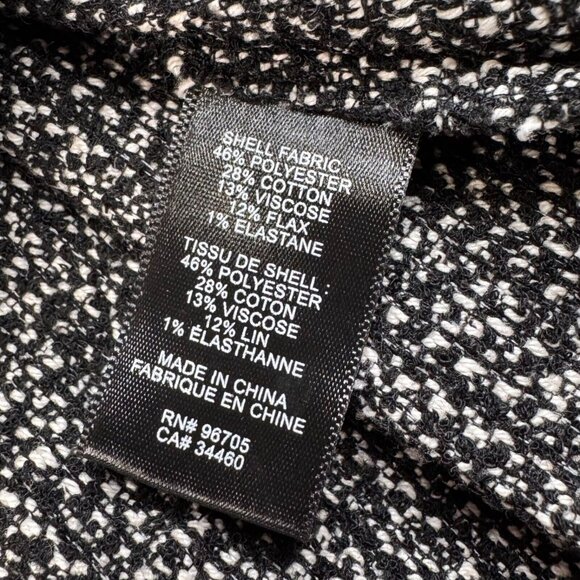 Rebecca Taylor Black and White Tweed Blazer with Peplum - Picture 6 of 9